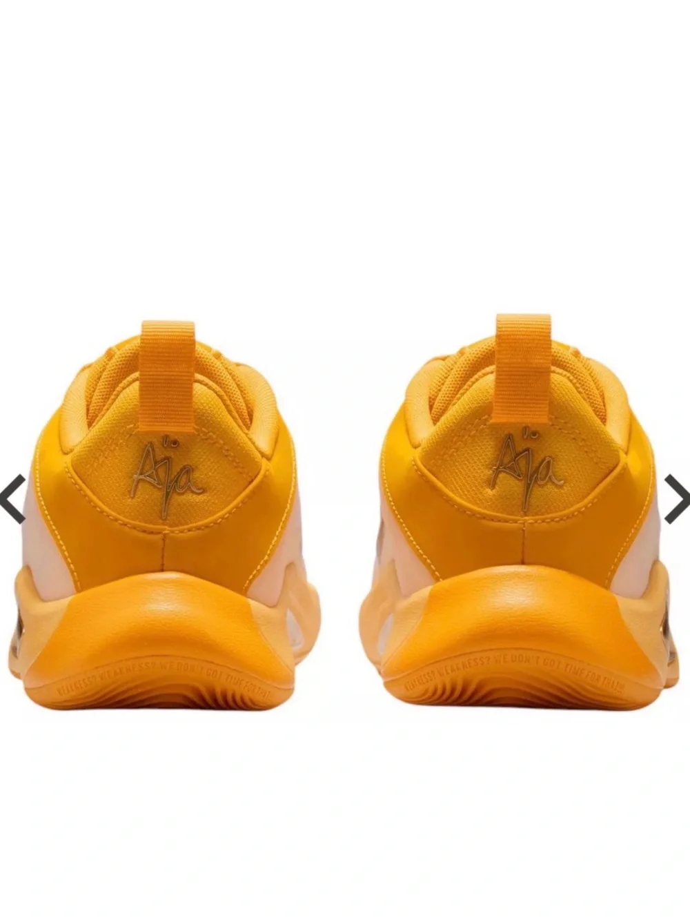 Nike Yellow, Gold and White A’One Low-Top Athletic Sneakers